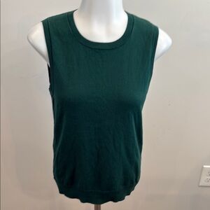 J. Crew Factory Small Dark Green Sleeveless Women's Top